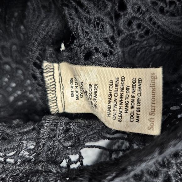 Soft Surroundings Button Up Women Large Lasalle Lace Timeless Gothic Crochet - Picture 3 of 6